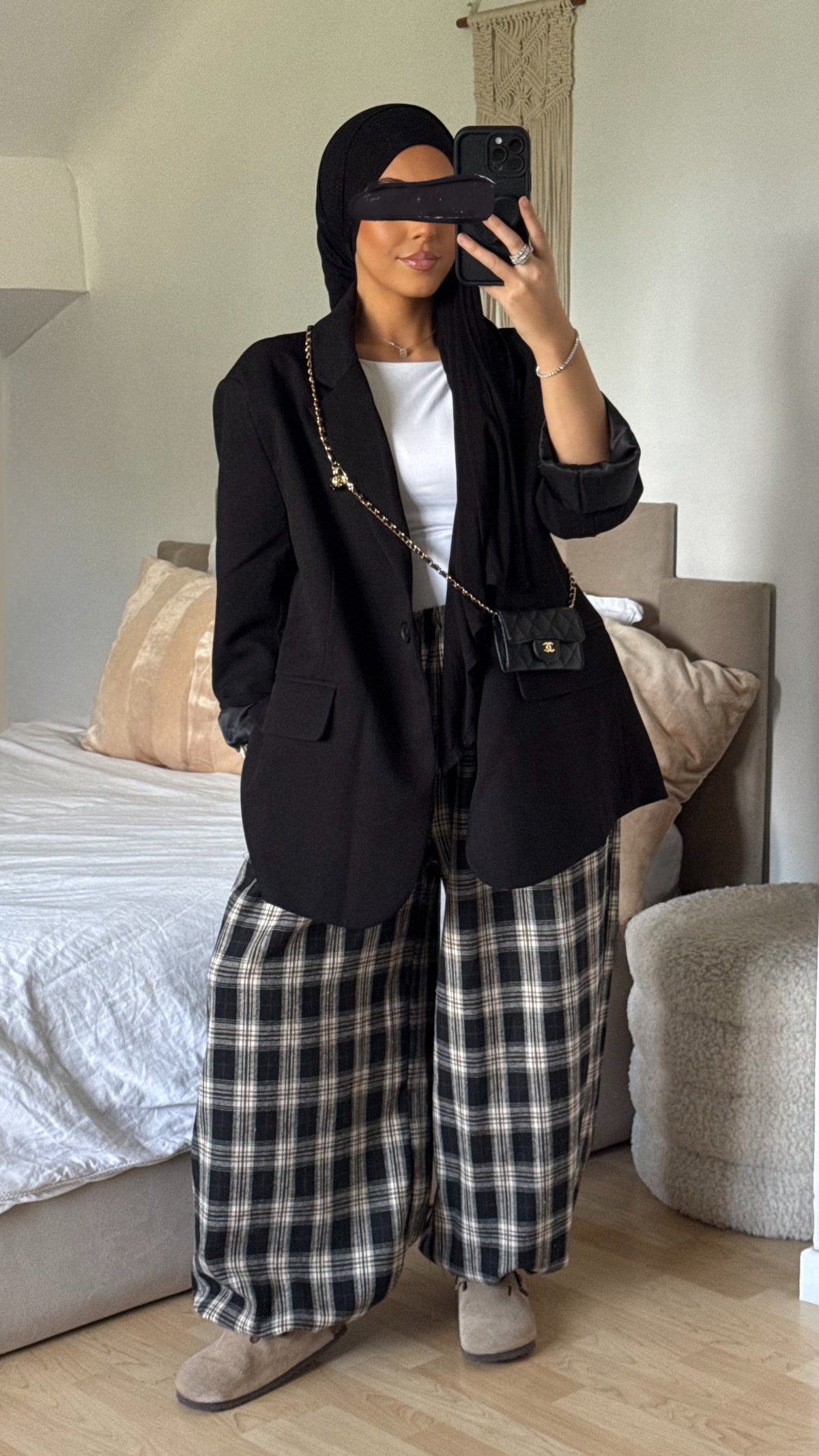 Pantalon ballon carreaux