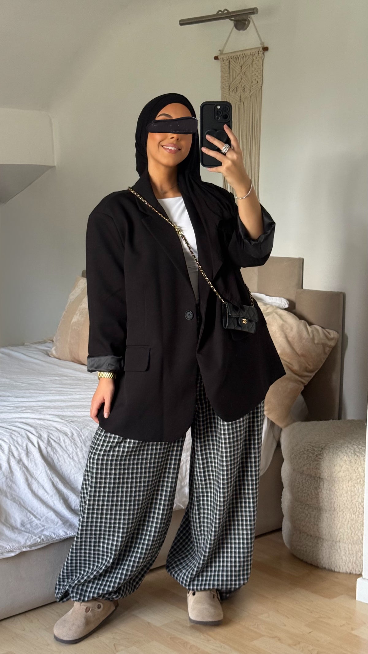 Pantalon ballon carreaux