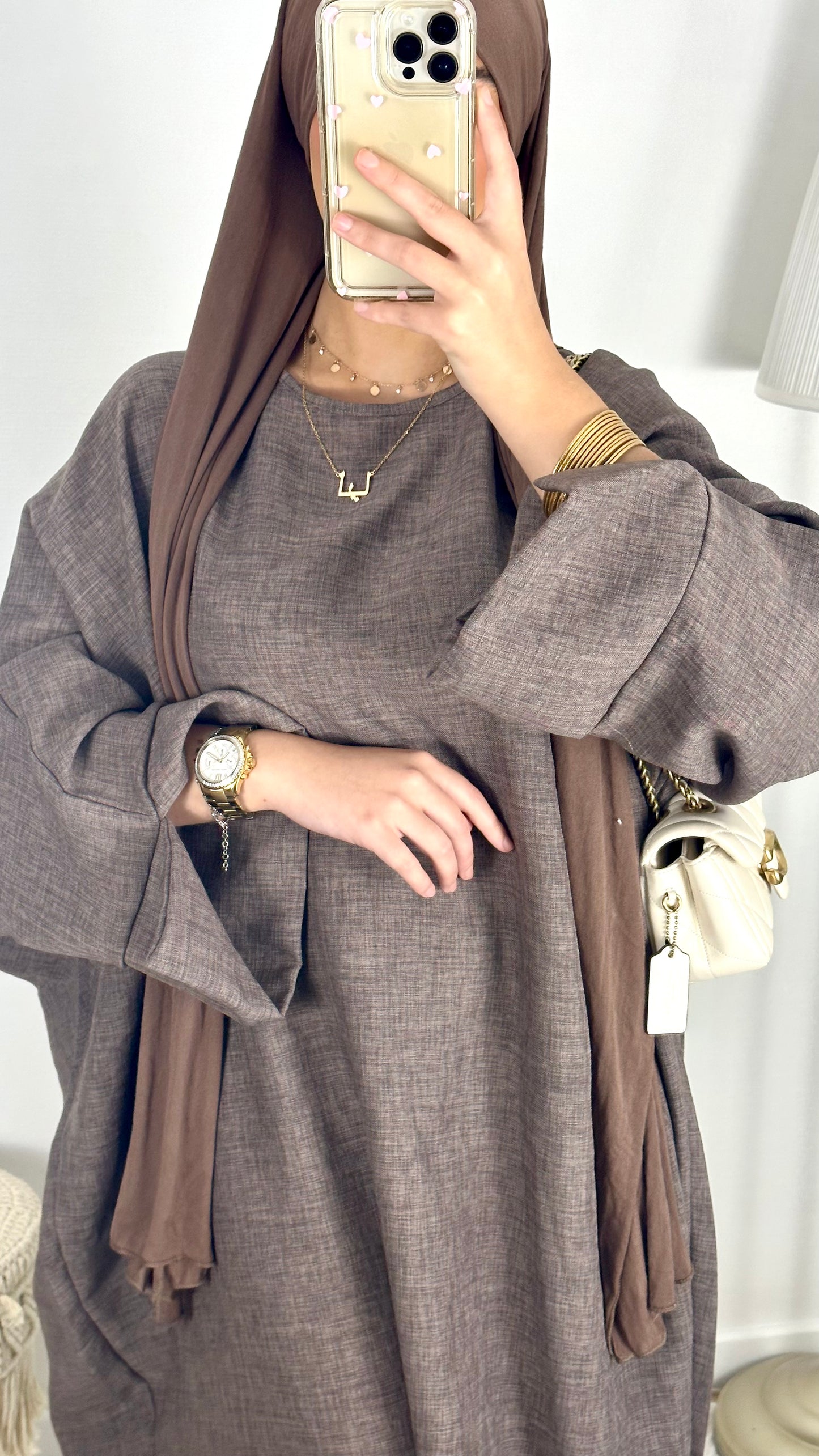 Abaya effet lin